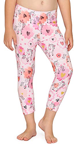 Merry Style Mädchen 3/4 Leggings MS10-405(Weiß/Einhorn,116) von Merry Style