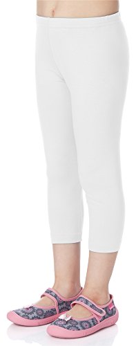 Merry Style Mädchen 3/4 Leggings aus Viskose MS10-131 (Weiß, 110) von Merry Style