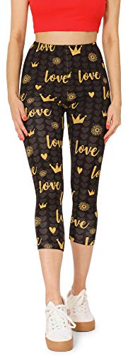 Merry Style Mädchen Jugend 3/4 Leggings MS10-409(Graphite/Liebe und Krone,164) von Merry Style