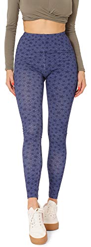 Merry Style Mädchen Jugend Lange Leggings MS10-408(Blau/Jeans Sterne,158) von Merry Style