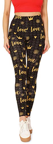 Merry Style Mädchen Jugend Lange Leggings MS10-408(Graphite/Liebe und Krone,164) von Merry Style