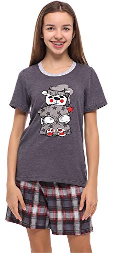 Merry Style Mädchen Jugend Schlafanzug MS10-241 (Dunkelmelange/Kariert, 170) von Merry Style