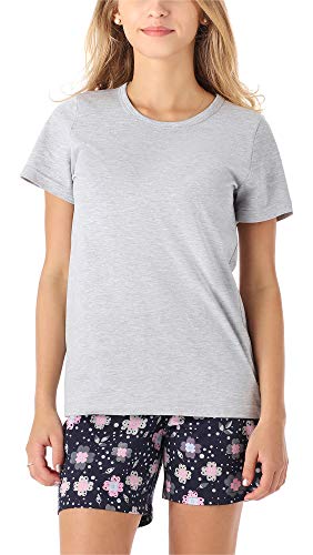 Merry Style Damen Schlafanzug Zweiteiler Pyjama lang bunt mit Muster MS10-268 (Melange Blumen, 164) von Merry Style