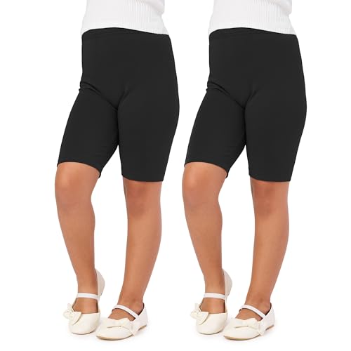 Merry Style Mädchen Kurze Leggings aus Viskose 2 Pack MS10-132 (Schwarz/Schwarz (2Pack), 128 cm) von Merry Style