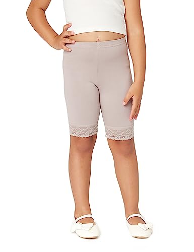 Merry Style Mädchen Kurze Leggings mit Spitze Mädchen Leggings aus Viskose MS10-434 (Caffe Latte, 110) von Merry Style