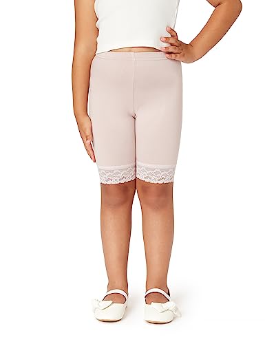 Merry Style Mädchen Kurze Leggings mit Spitze Mädchen Leggings aus Viskose MS10-434 (Puderrosa, 128) von Merry Style