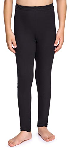 Merry Style Mädchen Lange Leggings aus Baumwolle MS10-225 (Schwarz, 116 cm) von Merry Style