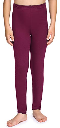 Merry Style Mädchen Lange Leggings aus Baumwolle MS10-225 (Weinrot, 116 cm) von Merry Style