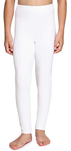 Merry Style Mädchen Lange Leggings aus Baumwolle MS10-225 (Weiß, 134 cm) von Merry Style