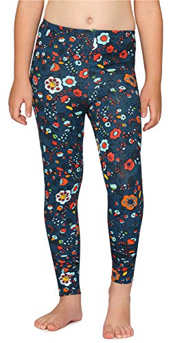 Merry Style Mädchen Lange Leggings aus Baumwolle MS10-337(Blau/Kleine Blumen,110) von Merry Style