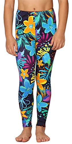 Merry Style Mädchen Lange Leggings aus Baumwolle MS10-337(Blau/Vögel Blumen,116) von Merry Style