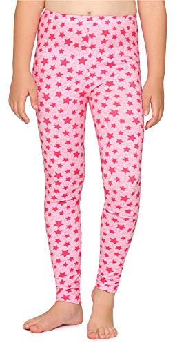 Merry Style Mädchen Lange Leggings aus Baumwolle MS10-337(Rosa/Sterne,152) von Merry Style