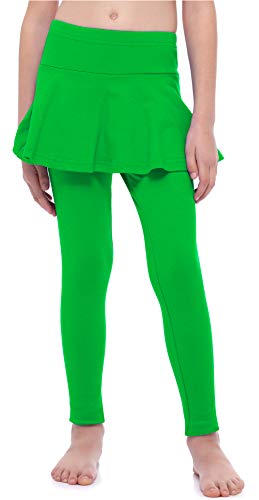 Merry Style Mädchen Lange Leggings aus Baumwolle mit Rock MS10-254 (Grün, 116 cm) von Merry Style