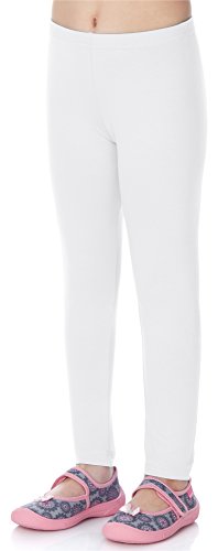 Merry Style Mädchen Lange Leggings aus Viskose MS10-130 (Weiß, 110) von Merry Style