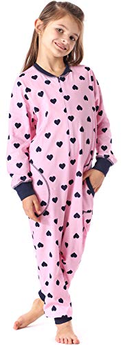 Merry Style Mädchen Schlafstrampler Strampelanzug MS10-186(Rosa Herzen Marine, 158-164) von Merry Style