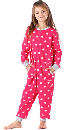 Merry Style Mädchen Schlafstrampler Strampelanzug MS10-186(Rosa Herzen Melange, 146-152) von Merry Style