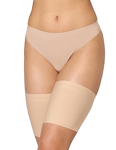 Merry Style Oberschenkelbänder Selbsttragende, elastische Oberschenkelbänder Anti-Reibung mit Silikonbändern Oberschenkelband MS10-438 (Beige, 3XL) von Merry Style