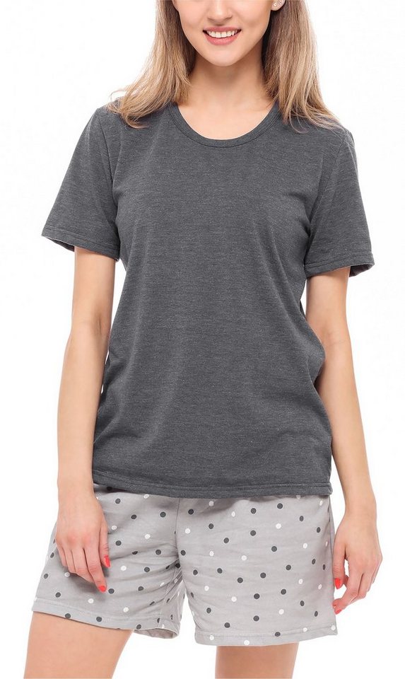 Merry Style Schlafanzug Damen Pyjama Zweiteiler Kurz aus Baumwolle Set MS10-177 von Merry Style
