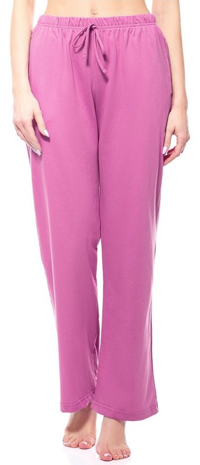 Merry Style Pyjamashorts Damen Schlafanzughose Lang MPP-001 (1-tlg) mit Taschen, elastischer Bund von Merry Style