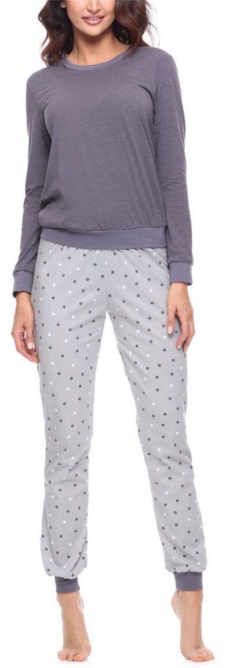 Merry Style Schlafanzug Damen Schlafanzug Zweiteiler Pyjama lang bunt mit Muster MS10-268 von Merry Style