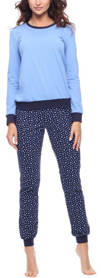 Merry Style Schlafanzug Damen Schlafanzug Zweiteiler Pyjama lang bunt mit Muster MS10-268 von Merry Style