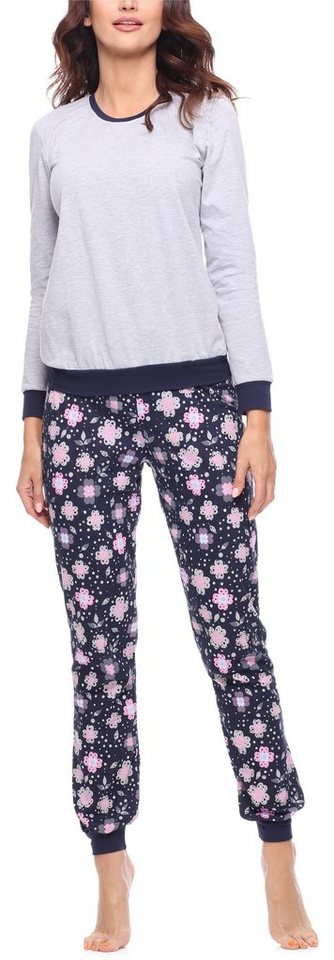 Merry Style Schlafanzug Damen Schlafanzug Zweiteiler Pyjama lang bunt mit Muster MS10-268 von Merry Style