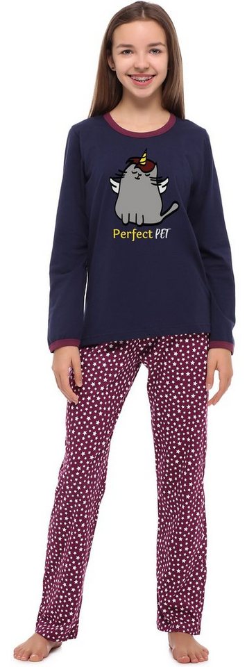 Merry Style Schlafanzug Mädchen Zweiteiliger Schlafanzug Pyjama Lang Winter MS10-192 von Merry Style