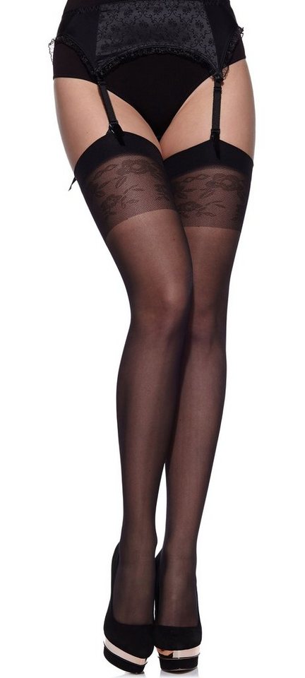 Merry Style Strapsstrümpfe Damen Strapsstrümpfe plus size MS 167 20 DEN elastischer Bund von Merry Style
