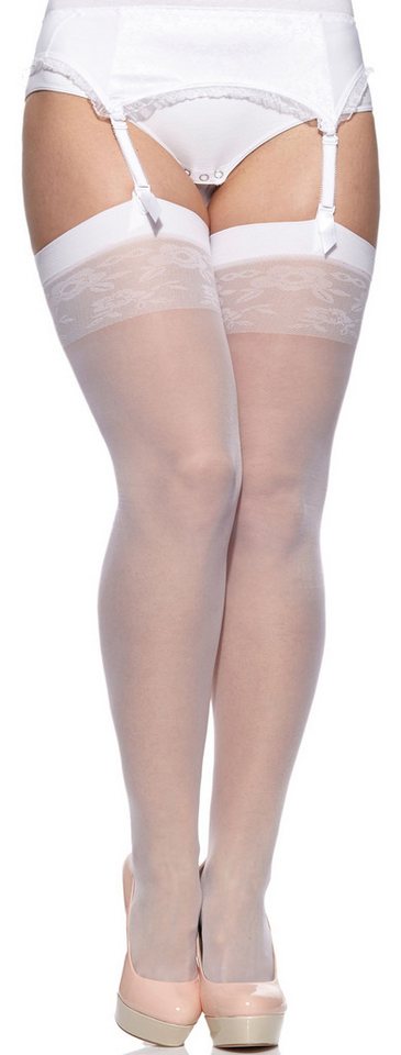 Merry Style Strapsstrümpfe Damen Strapsstrümpfe plus size MS 167 20 DEN elastischer Bund von Merry Style