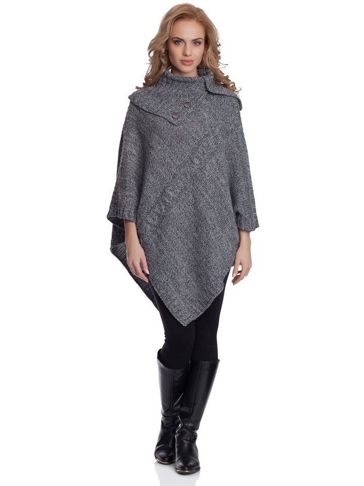 Merry Style Strickponcho Damen Poncho 2V3T1 von Merry Style