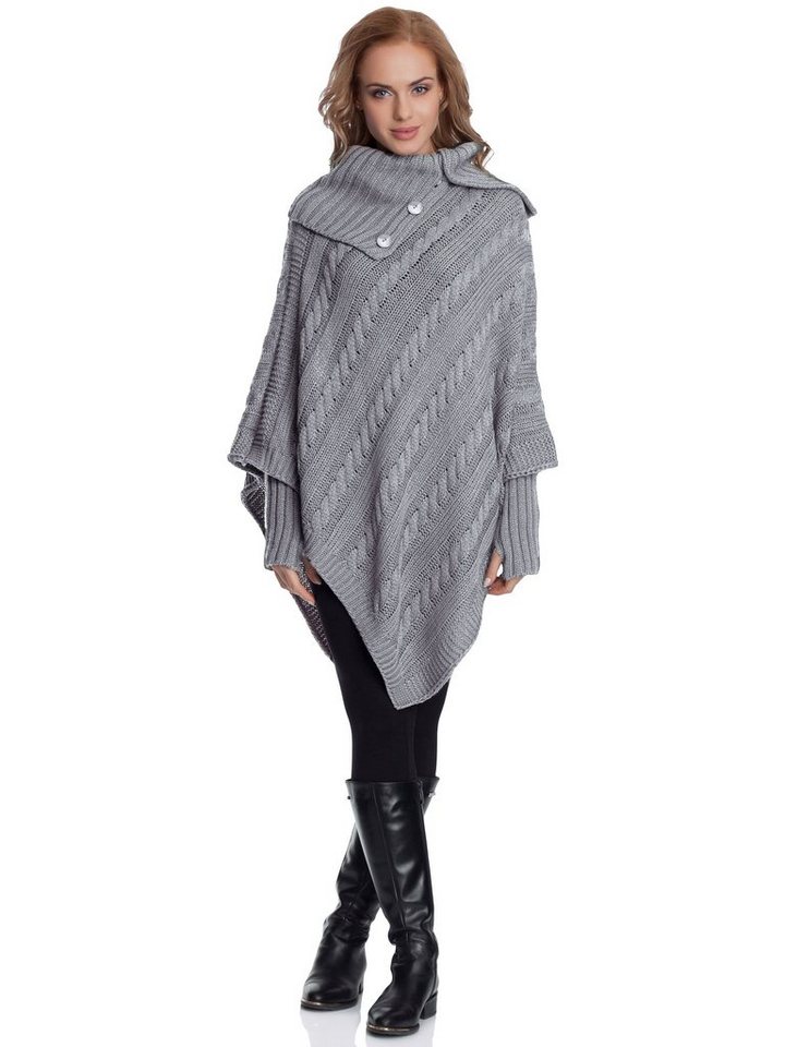 Merry Style Strickponcho Damen Poncho N4293 von Merry Style