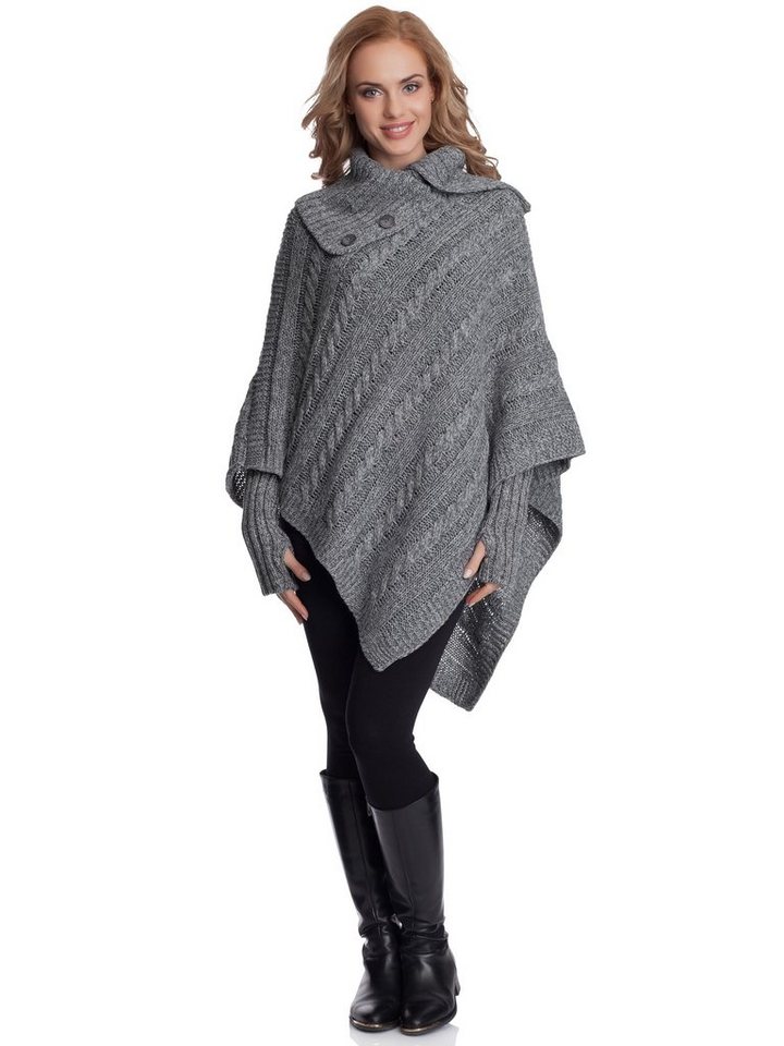 Merry Style Strickponcho Damen Poncho N4293 von Merry Style