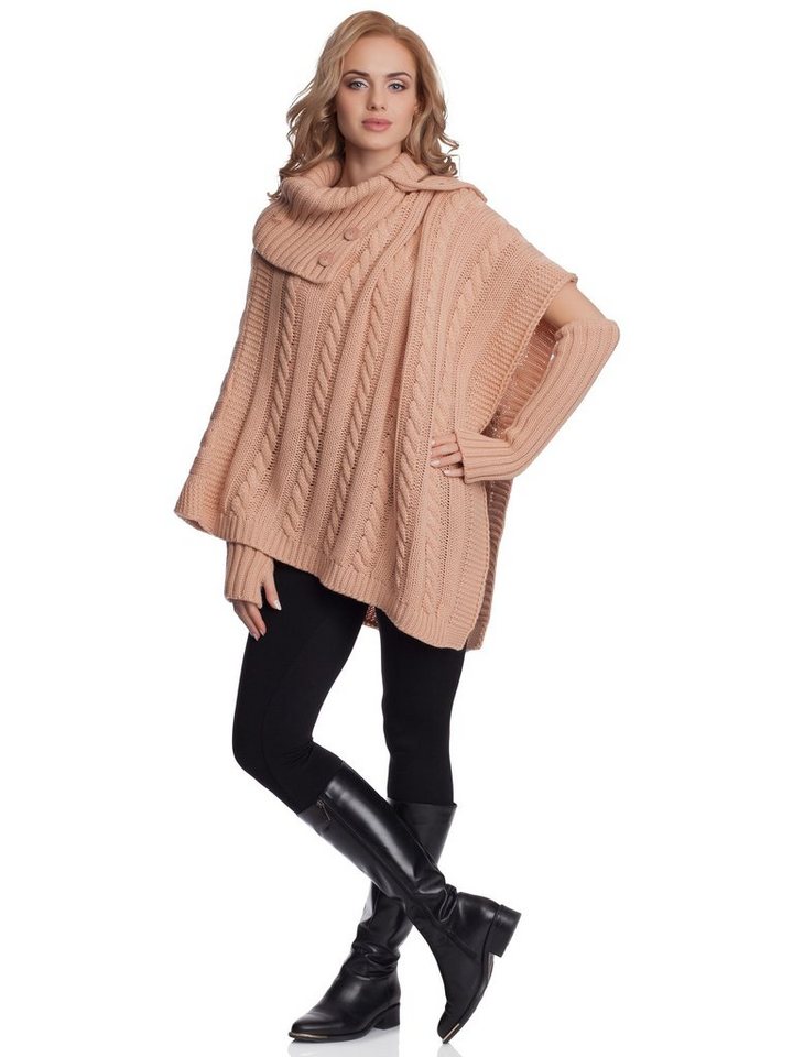 Merry Style Strickponcho Damen Poncho N4293 von Merry Style