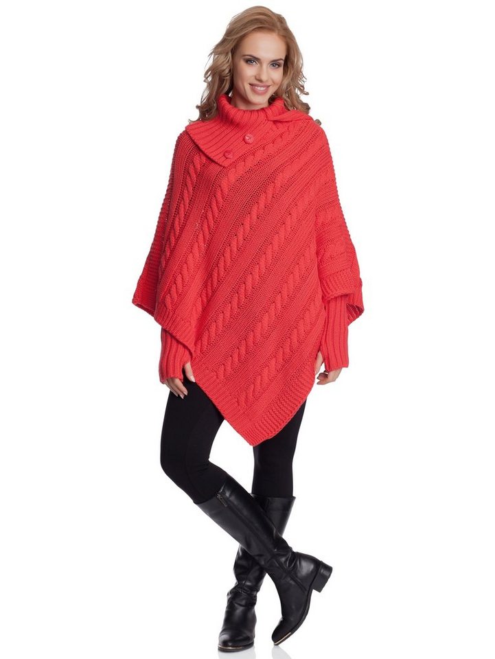 Merry Style Strickponcho Damen Poncho N4293 von Merry Style