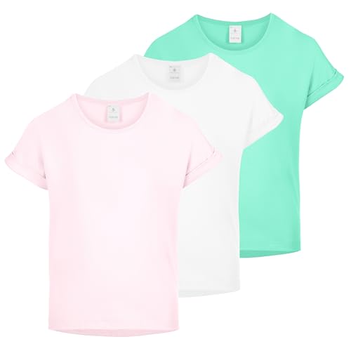 Merry Style T-Shirt für Mädchen aus weicher Baumwolle – Bequeme Mädchenkleidung MS-468 (Mehrfarbig, 110-116 (4-6 Jahre)) von Merry Style