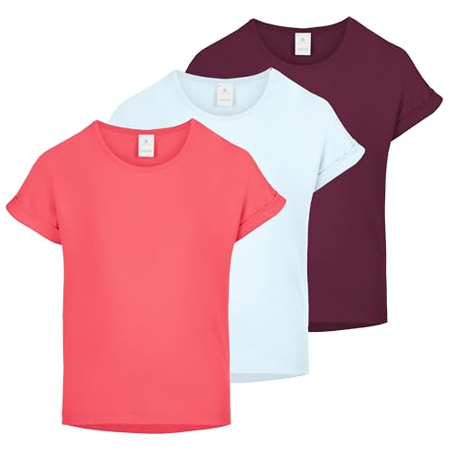 Merry Style T-Shirt für Mädchen aus weicher Baumwolle – Bequeme Mädchenkleidung MS-468 (Mehrfarbig, 134-140 (9-10 Jahre)) von Merry Style