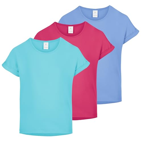 Merry Style T-Shirt für Mädchen aus weicher Baumwolle – Bequeme Mädchenkleidung MS-468 (Mehrfarbig, 134-140 (9-10 Jahre)) von Merry Style