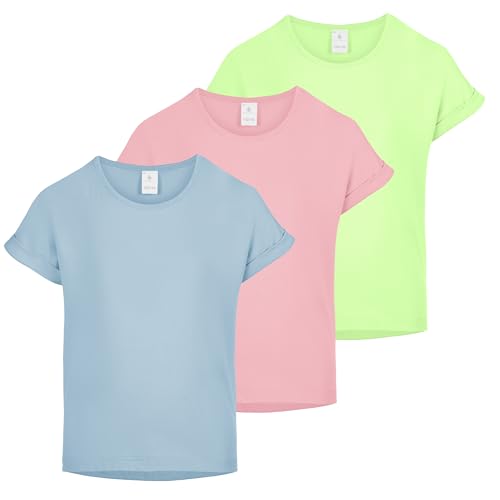 Merry Style T-Shirt für Mädchen aus weicher Baumwolle – Bequeme Mädchenkleidung MS-468 (Mehrfarbig, 146-152 (11-12 Jahre)) von Merry Style
