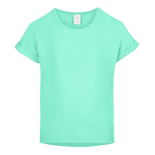 Merry Style T-Shirt für Mädchen aus weicher Baumwolle – Bequeme Mädchenkleidung MS-468 (Mintgrün, 110-116 (4-6 Jahre)) von Merry Style