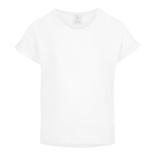 Merry Style T-Shirt für Mädchen aus weicher Baumwolle – Bequeme Mädchenkleidung MS-468 (Weiß, 122-128 (7-8 Jahre)) von Merry Style