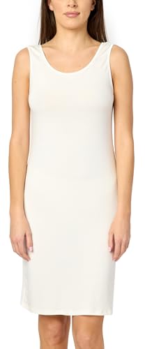 Merry Style Unterkleid Damen Petticoat Knielänge Elastisch Formende aus Viskose MS10-446 (Ecru, M) von Merry Style