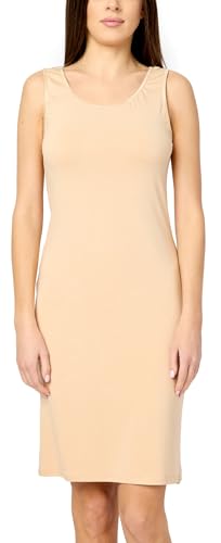 Merry Style Unterkleid Damen Petticoat Knielänge Elastisch Formende aus Viskose MS10-446 (Sand, XXL) von Merry Style