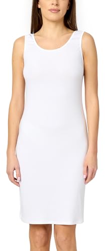 Merry Style Unterkleid Damen Petticoat Knielänge Elastisch Formende aus Viskose MS10-446 (Weiß, S) von Merry Style