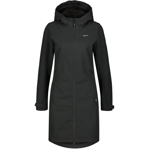 meru Damen Softshelljacke lang TOULOUSE schwarz (200), 42 von Meru