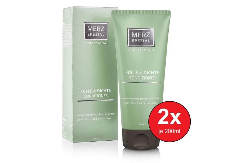 Merz Spezial Professional Fülle & Dichte Conditioner Vitamin Haarkur 200ml Pflegeset (Haar Spülung, [2-St. mehr Geschmeidigkeit & Kämmbarkeit kräftiges Haar mit Kreatin & Koffein weniger Haarbruch geschmeidiges Haar Haarpflege) von Merz Spezial Professional