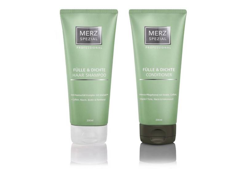 Merz Spezial Professional Haarpflege-Set Haar Shampoo & Conditioner Fülle & Dichte - mit Keratin und Koffein, 2-tlg., für mehr Haarwachstum und weniger Haarbruch von Merz Spezial Professional