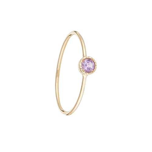 Ring "Runder Amethyst" Gelbgold, Gelbgold von Mes-bijoux.fr