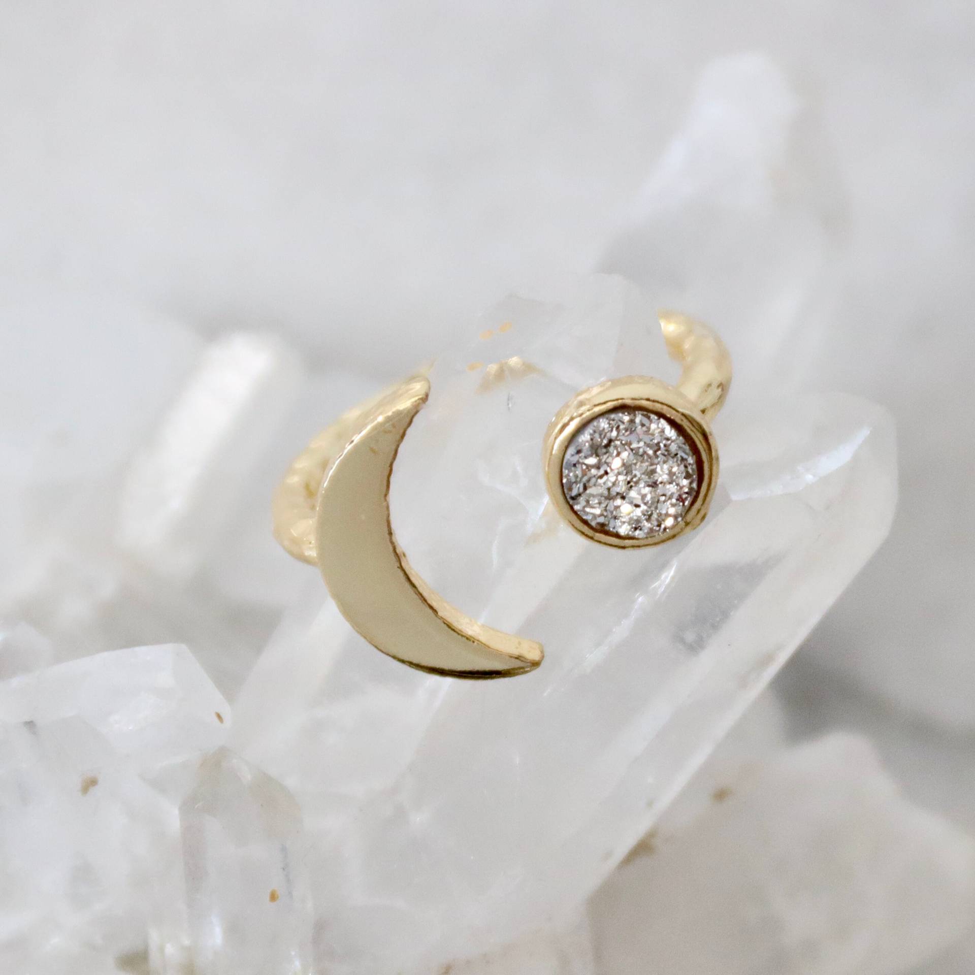 Druzy Halbmond Ring - Silber von MesaBlue