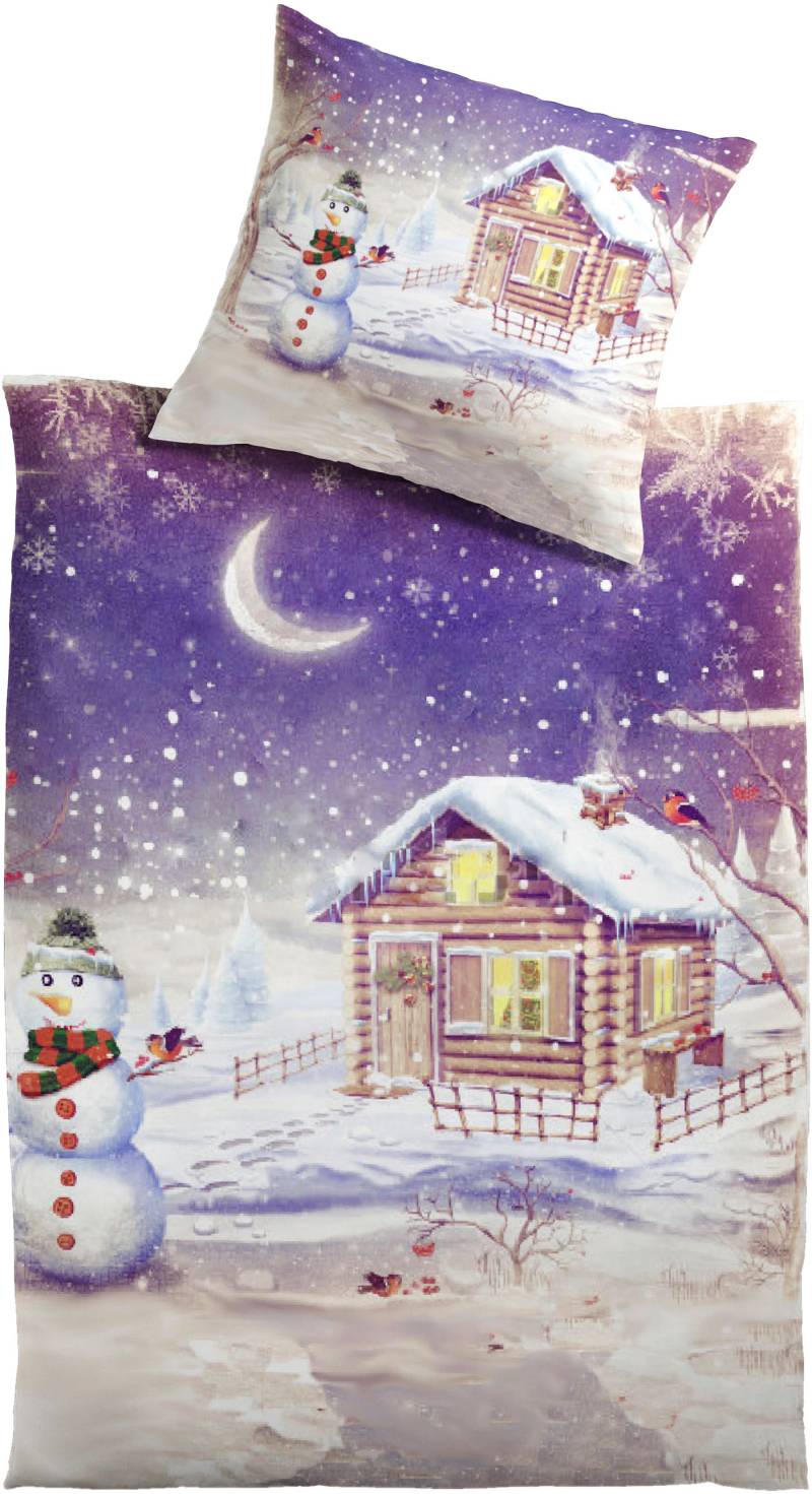MESANA Bettwäsche "Schneemann" 2 Stk. tlg. aus Mikrofaser Plüsch von Mesana