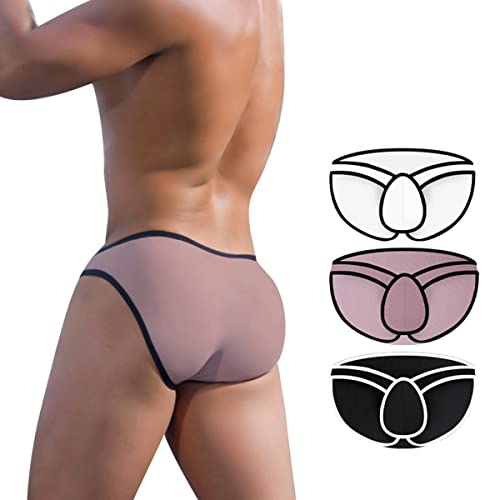 Meshal Herren Slip Baumwolle Low Rise Slip Soft Breathable Bulge Pouch Sexy Unterwäsche(3er Pack) M von Meshal